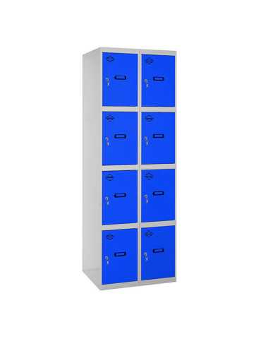 Taquilla 1800x800x500 SIMONLOCKER 4 PUERTAS 2/8 400 (800) GR/AZ marca SIMONRACK 2