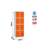 Taquilla 1800x800x500 SIMONLOCKER 4 PUERTAS 2/8 400 (800) GR/NA marca SIMONRACK