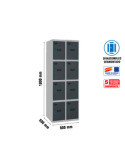 Taquilla 1800x800x500 SIMONLOCKER 4 PUERTAS 2/8 400 (800) GR/AN marca SIMONRACK