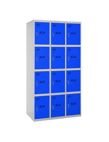 Taquilla 1800x1200x500 SIMONLOCKER 4 PUERTAS 3/12 400 (1200) GR/AZ marca SIMONRACK 2