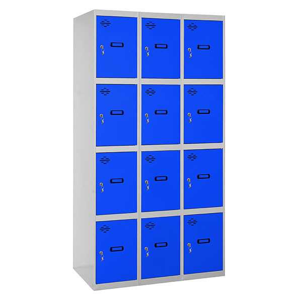 Taquilla 1800x1200x500 SIMONLOCKER 4 PUERTAS 3/12 400 (1200) GR/AZ marca SIMONRACK