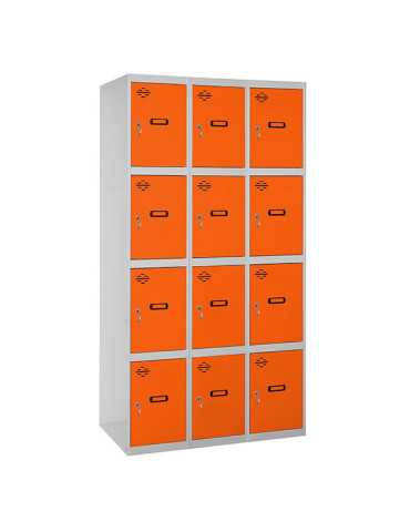 Taquilla 1800x1200x500 SIMONLOCKER 4 PUERTAS 3/12 400 (1200) GR/NA marca SIMONRACK 2