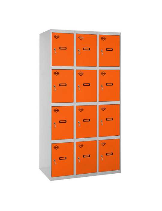 Taquilla 1800x1200x500 SIMONLOCKER 4 PUERTAS 3/12 400 (1200) GR/NA marca SIMONRACK
