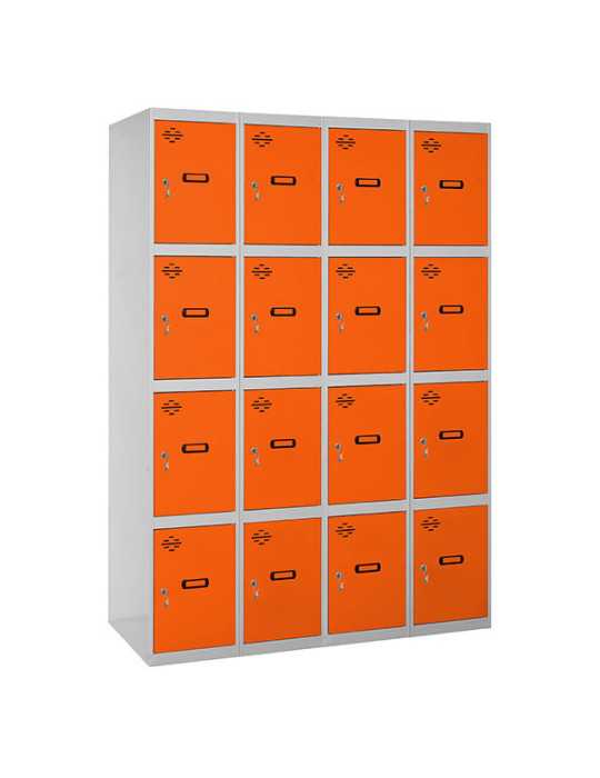 Taquilla 1800x1600x500 SIMONLOCKER 4 PUERTAS 4/16 400 (1600) GR/NA marca SIMONRACK
