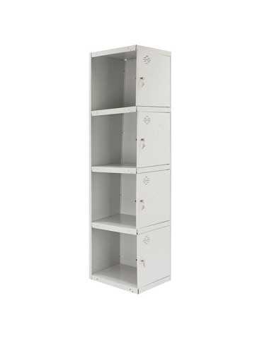 Taquilla 1800x400x500 SIMONLOCKER PROFESIONAL 4 PUERTA 1/4 400 ADI GRIS marca SIMONRACK 2