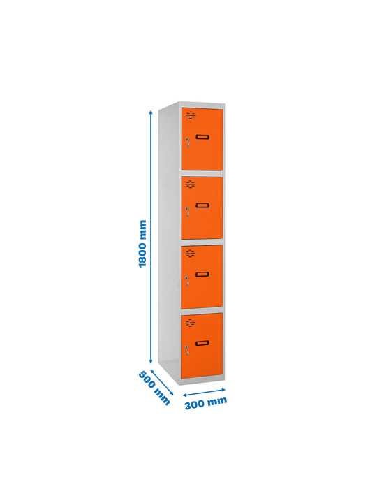 Taquilla 1800x300x500 SIMONLOCKER PROFESIONAL 4 PUERTA 1/4 300 IN GR/NA marca SIMONRACK
