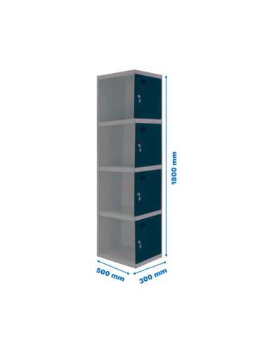 Taquilla 1800x300x500 SIMONLOCKER PROFESIONAL 4 PUERTA 1/4 300 ADI GR/AN marca SIMONRACK