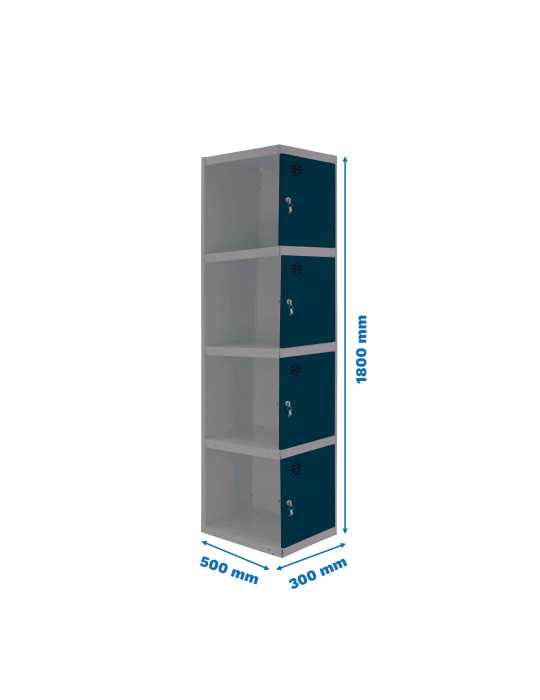 Taquilla 1800x300x500 SIMONLOCKER PROFESIONAL 4 PUERTA 1/4 300 ADI GR/AN marca SIMONRACK