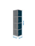 Taquilla 1800x300x500 SIMONLOCKER PROFESIONAL 4 PUERTA 1/4 300 ADI GR/AN marca SIMONRACK
