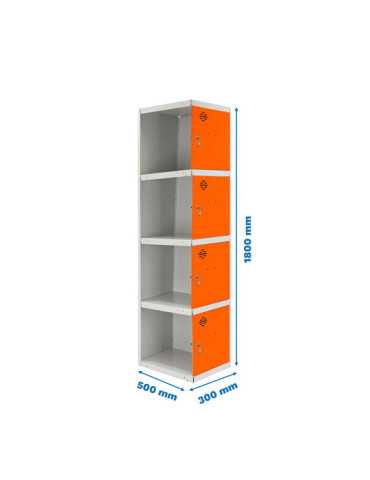 Taquilla 1800x300x500 SIMONLOCKER PROFESIONAL 4 PUERTA 1/4 300 ADI GR/NA marca SIMONRACK