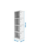 Taquilla 1800x300x500 SIMONLOCKER PROFESIONAL 4 PUERTA 1/4 300 ADI GR/BL marca SIMONRACK