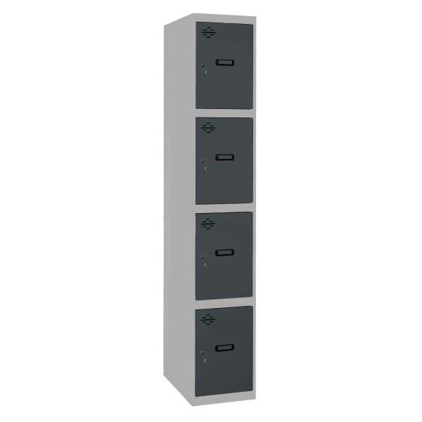 Taquilla 1800x400x500 SIMONLOCKER PROFESIONAL 4 PUERTA 1/4 400 IN GR/AN marca SIMONRACK