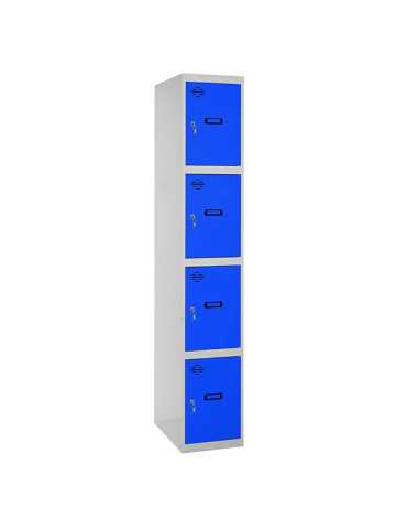 Taquilla 1800x400x500 SIMONLOCKER PROFESIONAL 4 PUERTA 1/4 400 IN GR/AZ marca SIMONRACK 2