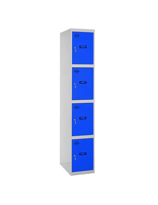 Taquilla 1800x400x500 SIMONLOCKER PROFESIONAL 4 PUERTA 1/4 400 IN GR/AZ marca SIMONRACK