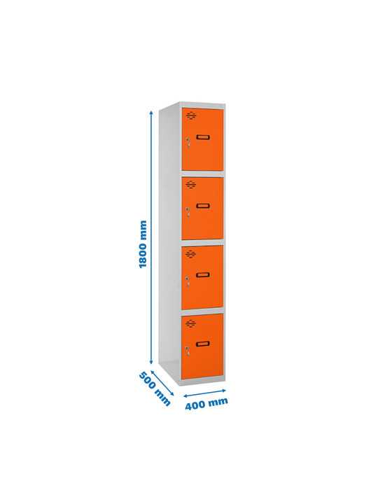 Taquilla 1800x400x500 SIMONLOCKER PROFESIONAL 4 PUERTA 1/4 400 IN GR/NA marca SIMONRACK