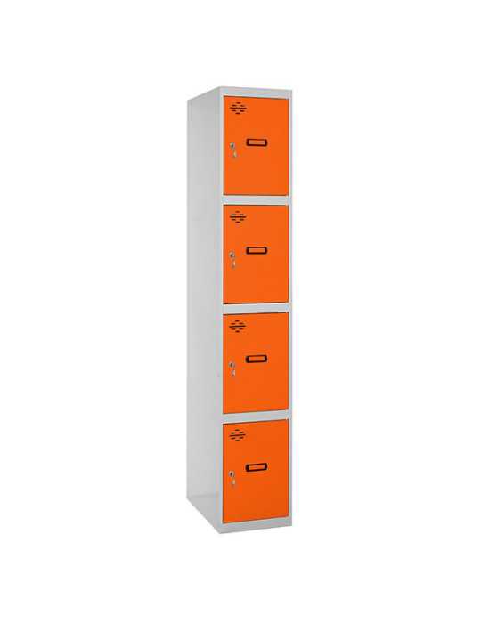Taquilla 1800x400x500 SIMONLOCKER PROFESIONAL 4 PUERTA 1/4 400 IN GR/NA marca SIMONRACK