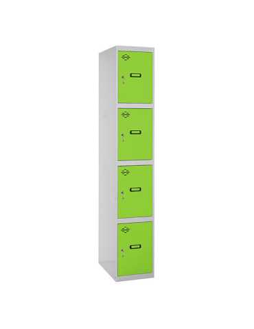 Taquilla 1800x400x500 SIMONLOCKER PROFESIONAL 4 PUERTA 1/4 400 IN GR/VE marca SIMONRACK 2
