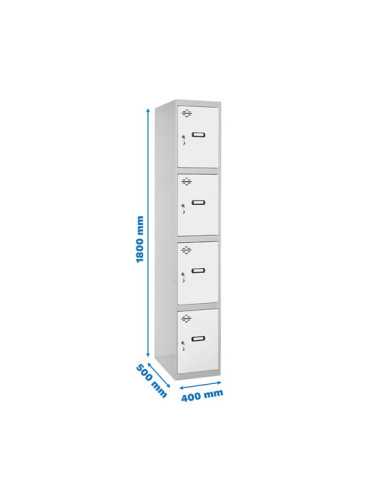 Taquilla 1800x400x500 SIMONLOCKER PROFESIONAL 4 PUERTA 1/4 400 IN GR/BL marca SIMONRACK