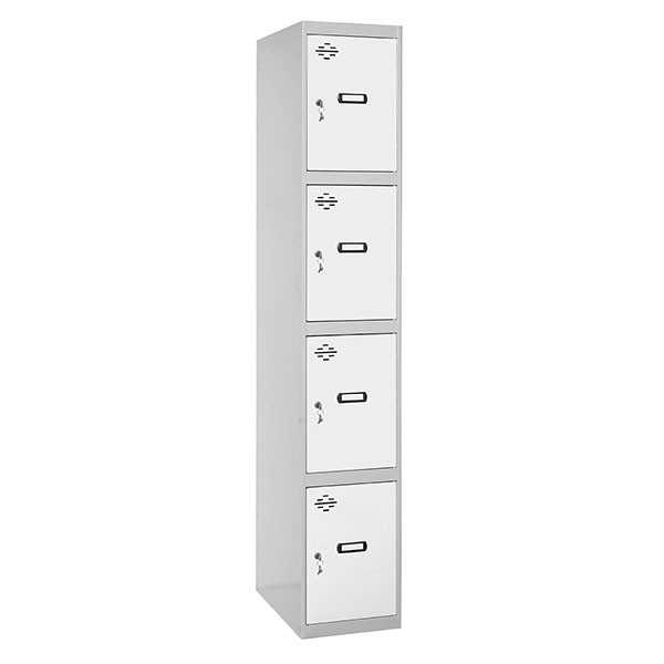 Taquilla 1800x400x500 SIMONLOCKER PROFESIONAL 4 PUERTA 1/4 400 IN GR/BL marca SIMONRACK