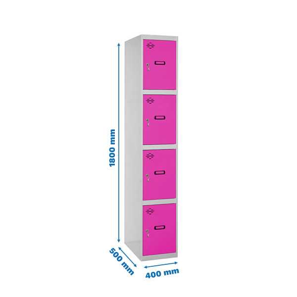 Taquilla 1800x400x500 SIMONLOCKER PROFESIONAL 4 PUERTA 1/4 400 IN GR/RS marca SIMONRACK