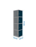 Taquilla 1800x400x500 SIMONLOCKER PROFESIONAL 4 PUERTA 1/4 400 ADI GR/AN marca SIMONRACK