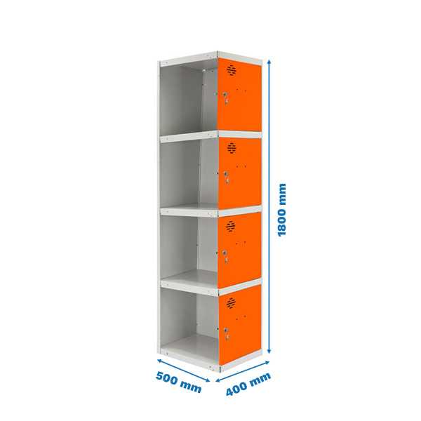 Taquilla 1800x400x500 SIMONLOCKER PROFESIONAL 4 PUERTA 1/4 400 ADI GR/NA marca SIMONRACK