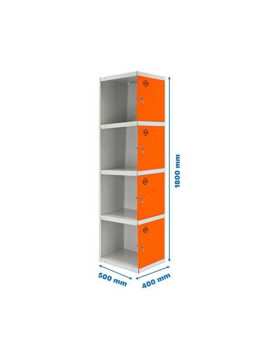 Taquilla 1800x400x500 SIMONLOCKER PROFESIONAL 4 PUERTA 1/4 400 ADI GR/NA marca SIMONRACK