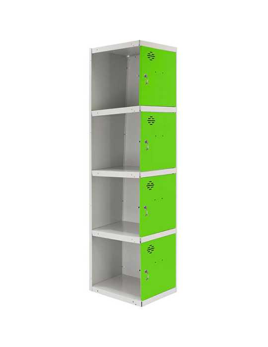 Taquilla 1800x400x500 SIMONLOCKER PROFESIONAL 4 PUERTA 1/4 400 ADI GR/VE marca SIMONRACK