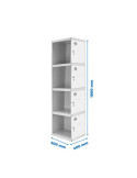 Taquilla 1800x400x500 SIMONLOCKER PROFESIONAL 4 PUERTA 1/4 400 ADI GR/BL marca SIMONRACK