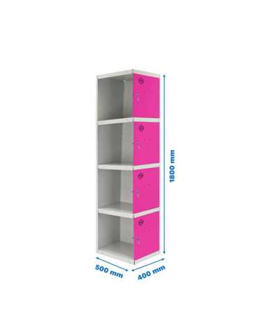 Taquilla 1800x400x500 SIMONLOCKER PROFESIONAL 4 PUERTA 1/4 400 ADI GR/RS marca SIMONRACK
