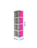 Taquilla 1800x400x500 SIMONLOCKER PROFESIONAL 4 PUERTA 1/4 400 ADI GR/RS marca SIMONRACK