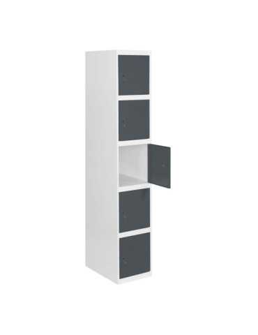 Taquilla 1800x300x500 SIMONLOCKER PROFESIONAL 5 PUERTA 1/5 300 IN BL/AN marca SIMONRACK
