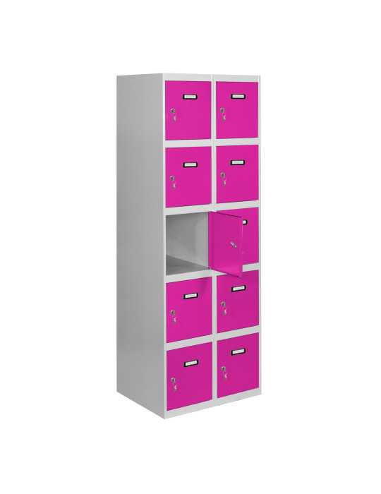 Taquilla 1800x600x500 SIMONLOCKER 5 PUERTAS 2/10 300 (600) GR/RO marca SIMONRACK