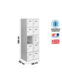Taquilla 1800x600x500 SIMONLOCKER 5 PUERTAS 2/10 300 (600) GR/BL marca SIMONRACK