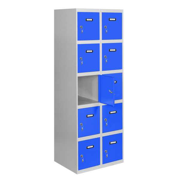 Taquilla 1800x600x500 SIMONLOCKER 5 PUERTAS 2/10 300 (600) GR/AZ marca SIMONRACK