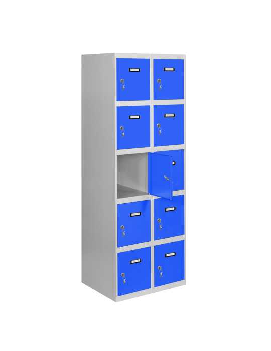 Taquilla 1800x600x500 SIMONLOCKER 5 PUERTAS 2/10 300 (600) GR/AZ marca SIMONRACK
