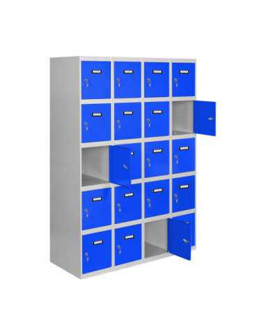 Taquilla 1800x1200x500 SIMONLOCKER 5 PUERTAS 4/20 300 (1200) GR/AZ marca SIMONRACK 2