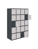 Taquilla 1800x1200x500 SIMONLOCKER PROFESIONAL 5 PUERTA 4/20 300(1200)AN/BL marca SIMONRACK
