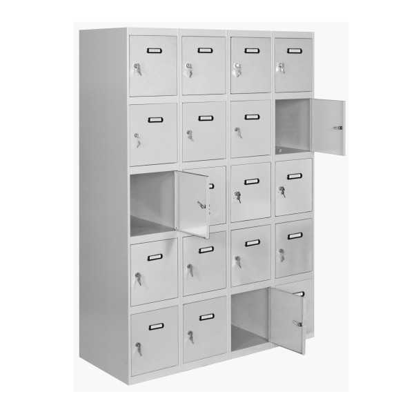 Taquilla 1800x1600x500 SIMONLOCKER 5 PUERTAS 4/20 400 (1600) GRI marca SIMONRACK