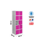 Taquilla 1800x800x500 SIMONLOCKER 5 PUERTAS 2/10 400 (800) GR/RS marca SIMONRACK