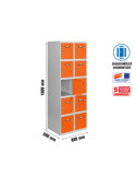 Taquilla 1800x800x500 SIMONLOCKER 5 PUERTAS 2/10 400 (800) GR/NA marca SIMONRACK