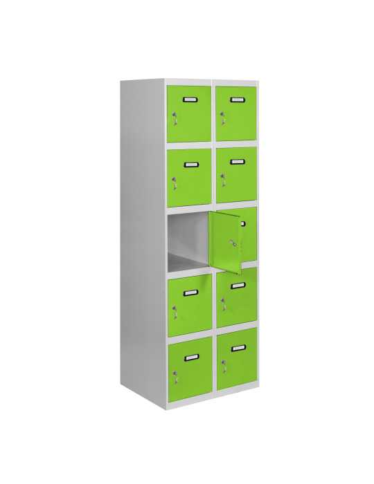 Taquilla 1800x800x500 SIMONLOCKER 5 PUERTAS 2/10 400 (800) GR/VE marca SIMONRACK