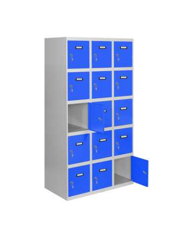 Taquilla 1800x1200x500 SIMONLOCKER 5 PUERTAS 3/15 400 (1200) GR/AZ marca SIMONRACK 2