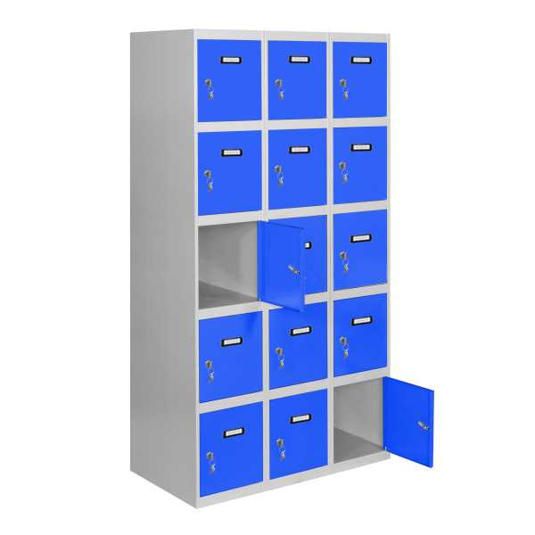 Taquilla 1800x1200x500 SIMONLOCKER 5 PUERTAS 3/15 400 (1200) GR/AZ marca SIMONRACK
