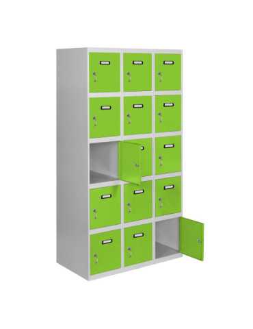 Taquilla 1800x1200x500 SIMONLOCKER 5 PUERTAS 3/15 400 (1200) GR/VE marca SIMONRACK 2