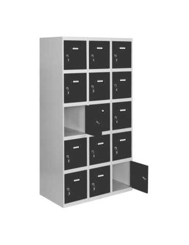 Taquilla 1800x1200x500 SIMONLOCKER 5 PUERTAS 3/15 400 (1200) GR/AN marca SIMONRACK 2