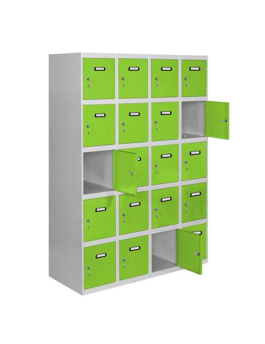 Taquilla 1800x1600x500 SIMONLOCKER 5 PUERTAS 4/20 400 (1600) GR/VE marca SIMONRACK