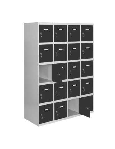 Taquilla 1800x1600x500 SIMONLOCKER 5 PUERTAS 4/20 400 (1600) GR/AN marca SIMONRACK 2