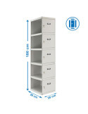 Taquilla 1800x300x500 SIMONLOCKER PROFESIONAL 5 PUERTA 1/5 300 ADI GRIS marca SIMONRACK