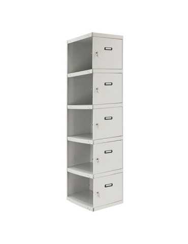 Taquilla 1800x400x500 SIMONLOCKER PROFESIONAL 5 PUERTA 1/5 400 ADI GRIS marca SIMONRACK 2